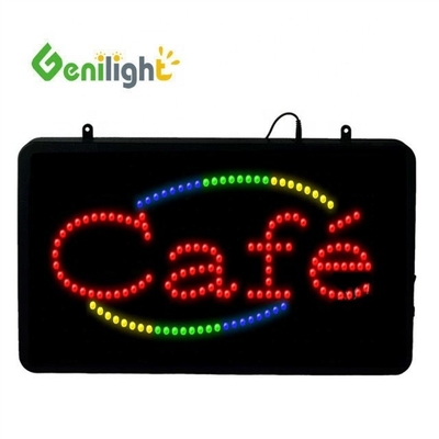 Eenkleurige LED-uitgestraalde licht open neonbord met animatie-displayfunctie