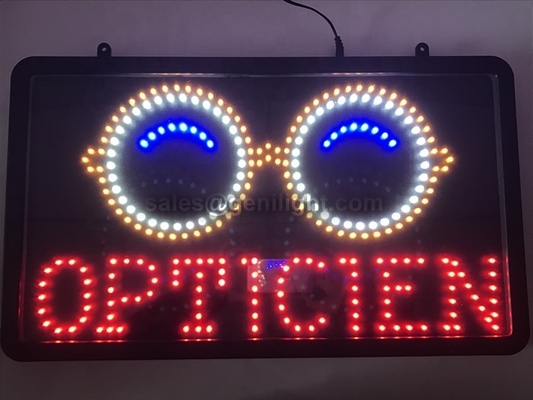 Gepersonaliseerd Acryl Front Board Genilight LED Neon Sign voor oogverzorging 22 * 13 inch CE RoHS
