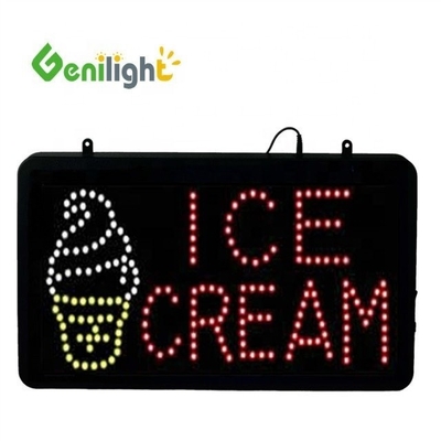 IJsshop LED neon open bord met animatie display functie en acryl frontbord