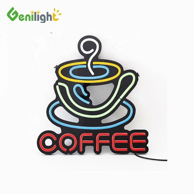 Elektronisch koffie-advertentiebeeldscherm aangepast LED-neonlicht met CE-certificering