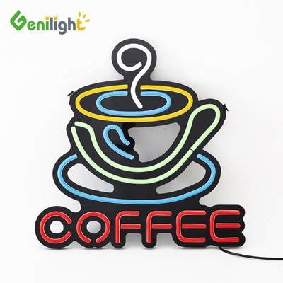 Elektronisch koffie-advertentiebeeldscherm aangepast LED-neonlicht met CE-certificering