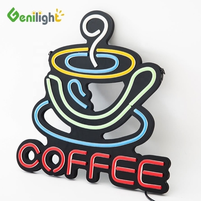 Elektronisch koffie-advertentiebeeldscherm aangepast LED-neonlicht met CE-certificering