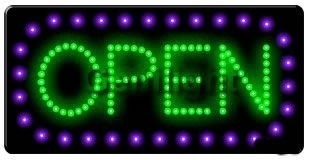 Indoor LED Open Sign Panel Grootte 56*33 CE/Rohs Certificaat Stroomvoorziening en Hangende Ketting