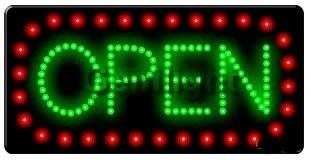 Indoor LED Open Sign Panel Grootte 56*33 CE/Rohs Certificaat Stroomvoorziening en Hangende Ketting