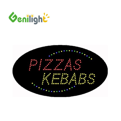 Genilight Indoor 56*33cm Advertising Kebab LED Letter Sign met ABS Open-Mold Outframe