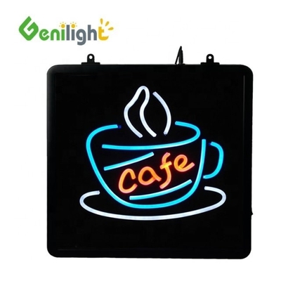 Flitsend en statisch verlicht LED-neonbord voor koffiebekers met aanpassingsmogelijkheden