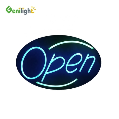 Kleurrijke Genilight Open Sign Neon LED Business Animated Motion Advertentie Displays Paneel 56*33cm