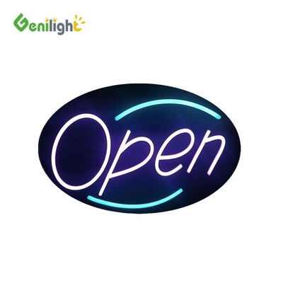 Kleurrijke Genilight Open Sign Neon LED Business Animated Motion Advertentie Displays Paneel 56*33cm