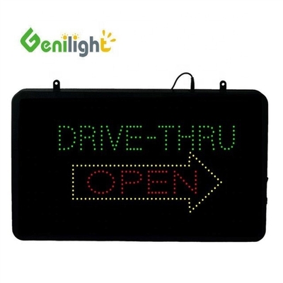 22 * 13 inch CE en RoHS Genilight Indoor RGB verlicht Drive Thru Coffee Neon Open Sign
