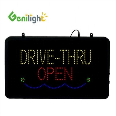 22 * 13 inch CE en RoHS Genilight Indoor RGB verlicht Drive Thru Coffee Neon Open Sign