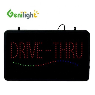 22 * 13 inch CE en RoHS Genilight Indoor RGB verlicht Drive Thru Coffee Neon Open Sign