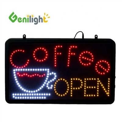 Kleurrijk 12v Acrylplaat LED-displaypaneel voor koffiewinkel Open teken door Genilight