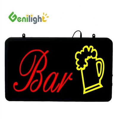 LED neon lichtbord voor bars en pubs koud bier verkocht hier stroomtoevoer adapter 25 C