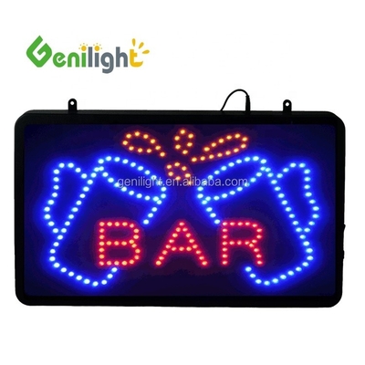 LED neon lichtbord voor bars en pubs koud bier verkocht hier stroomtoevoer adapter 25 C