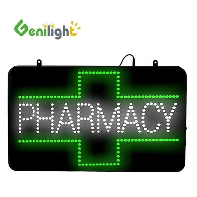 Geanimeerde bewegings-LED-letter PHARMACY Open bord met instelbare helderheid