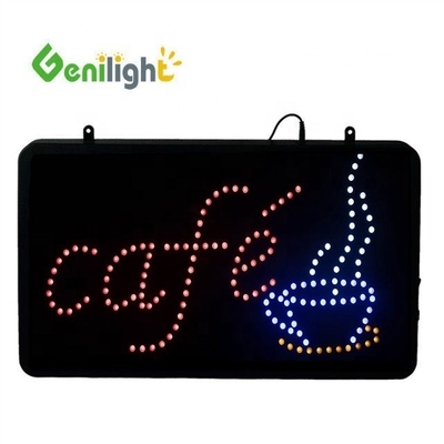 Animatie Display Functie DC 12V Indoor LED Cafe Neon Sign met ABS Open-Mold Outframe