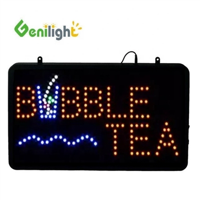 Hoge helderheid Genilight Indoor 22 * 13 inch Blinking Blink BoBa Tea Light LED Neon Sign Met Cup Logo