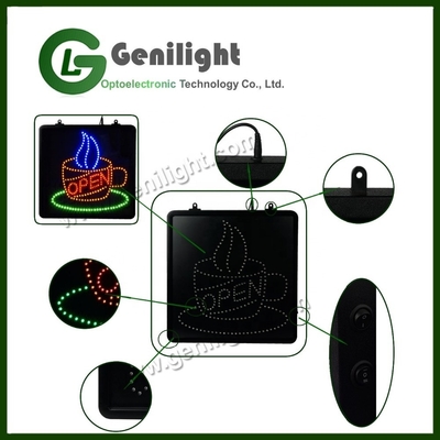SDK functie Batterij aangedreven flitsend LED Pizzawinkel Open bord met animatie