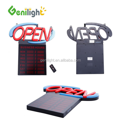 Acryl LED neon open bord met uren 12V Input Voltage Gemakkelijk en modieus ontwerp 54x52cm