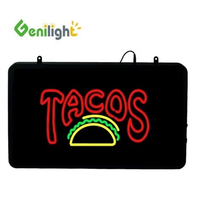 22 * 13 inch LED Neon Sign voor TACOS Store Helderheid Volle kleur Functie 2 Veranderingsmodus