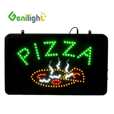 Gepersonaliseerde vorm LED-verlichting Pizza-displaybord voor winkelvenster in pc-materiaal