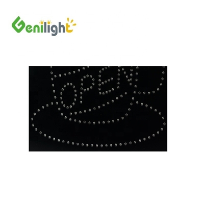 SDK functie Batterij aangedreven flitsend LED Pizzawinkel Open bord met animatie