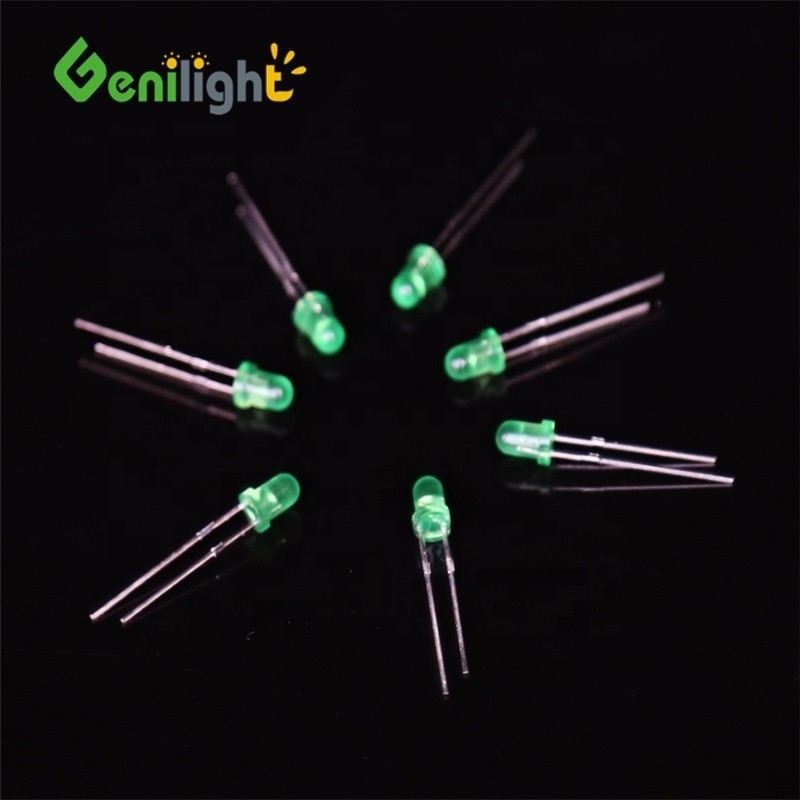 Vaste LED-lichtdiode GREEN F3 LEDs Diode met max. omgekeerde spanning van 5V