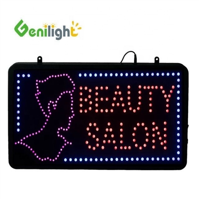 Genilight Indoor LED Schoonheidssalon Teken Energiebesparende achtervolgings- en verplaatsingsfunctie 56 * 33 cm