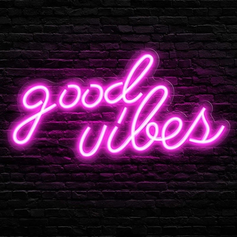 Energieverbruik 0 Goed vibres Neon Sign LED Neon lampen voor slaapkamer 16,1 x 8,3 inch