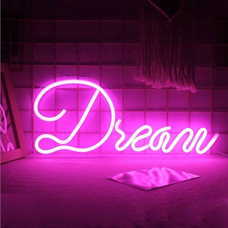Verduisterbare LED-lampen Art Neon Decor voor verjaardag, Kerstmis, huwelijk Spelruimte Spanning 5V Stroomverbruik 1