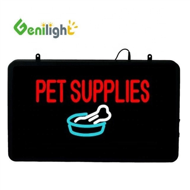Gepersonaliseerd 22 * 13 inch LED Neon Sign voor PET SUPPLIES Business Display van Genilight