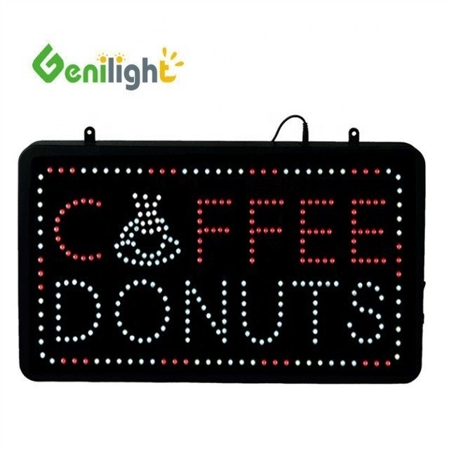 Veilige Spanning LED Coffee Donuts Shop Sign Genilight Indoor 22 * 13 inch met SDK Functie