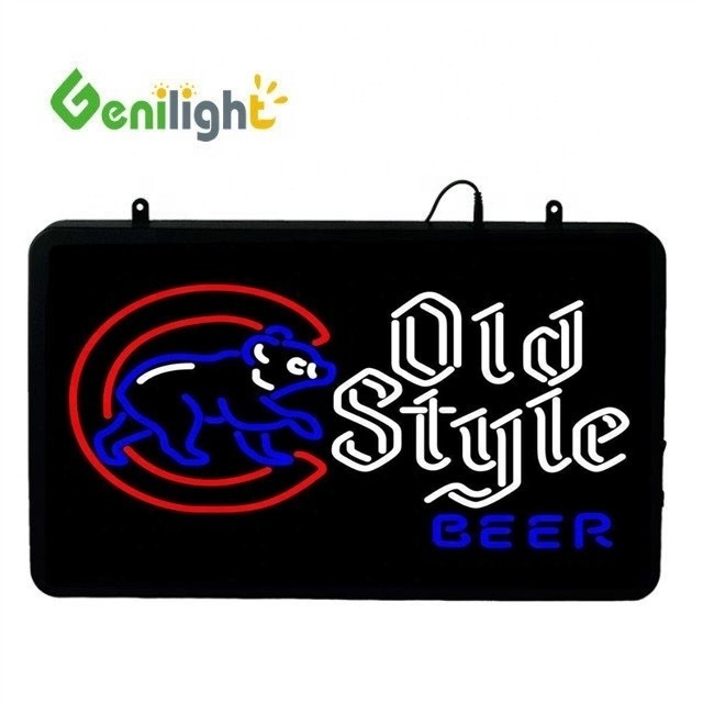 Custom LED Neon Sign voor Bar Shop Front Board Acryl Animatie Materiaal Epoxy Hars