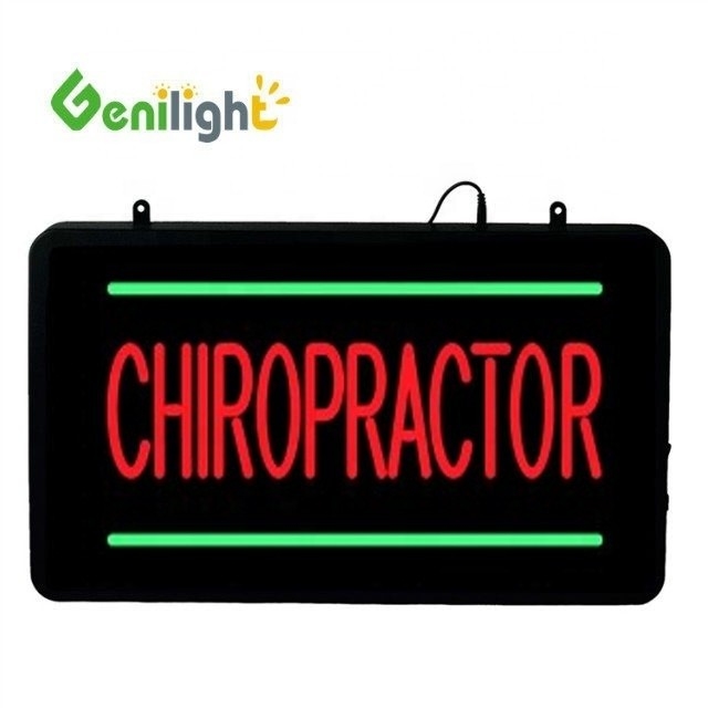 Genilight 22 * 13 inch LED CHIROPRACTOR Neon teken voor massagestoel en CE RoHS gecertificeerd