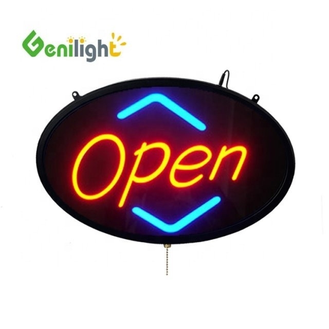 Foto media LED neon open borden met 2 soorten wisselfuncties en acrylmateriaal