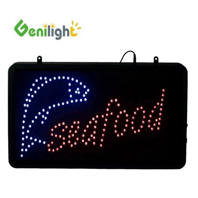 56*33cm DC12V Genilight Flash Edge Advertising LED Open Sign voor Fried Chicken Shop