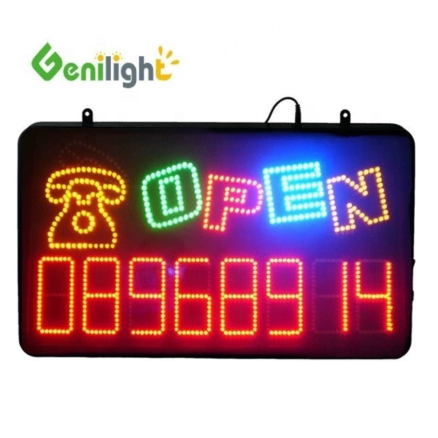 56*33 Panelgrootte Op maat gemaakte elektronische LED-neon-openbord met resolutie
