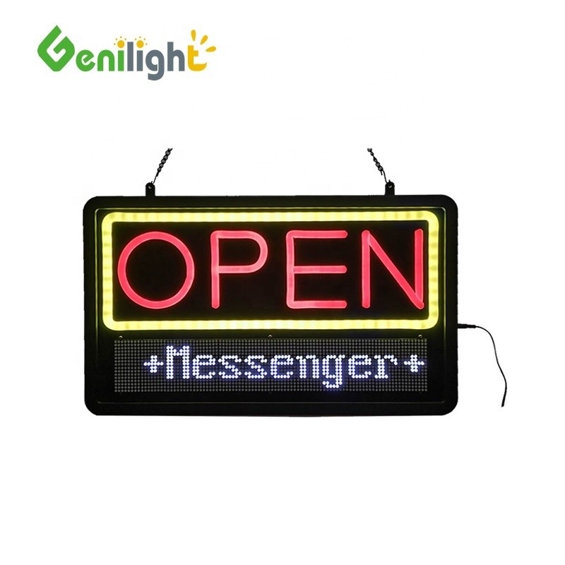 Hightech gehard glas LED neonbord voor bedrijven programmeerbaar helder elektrisch scherm