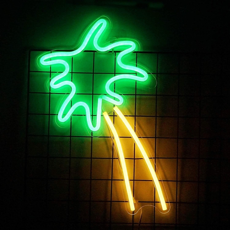Grote neonplaat van kokosboom Led Flex Neon licht USB aangedreven nachtlicht voor kinderkamer Spanning 5V