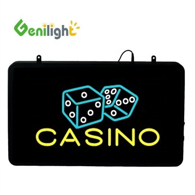 Advertentie CASINO LED Neon Sign 56x33 cm Panel Grootte Helderheid 80 met Custom Design