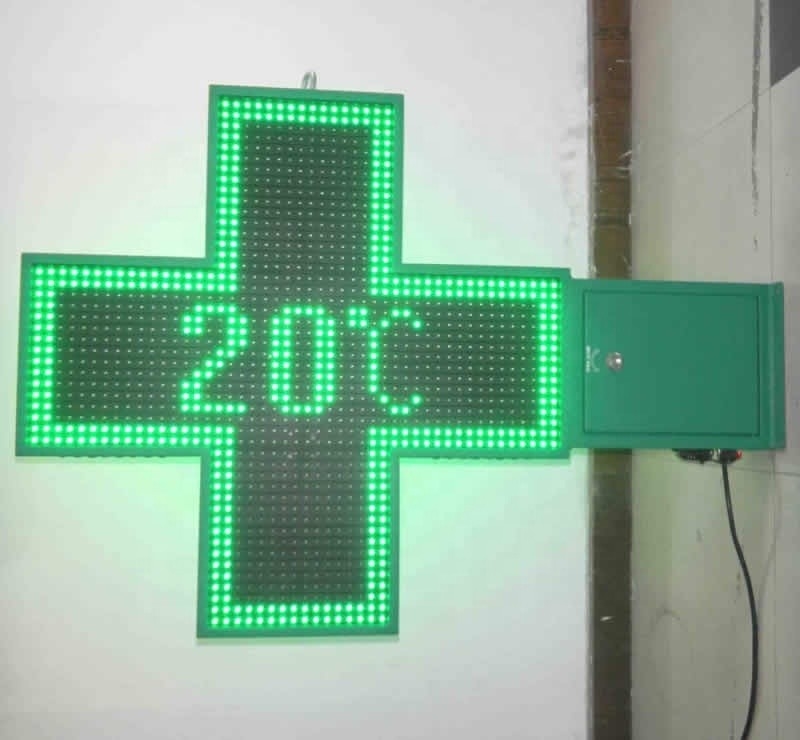 Digitaal poster LED-display voor apotheek kruisbord 80 cm enkelkleurig/drie-kleurig