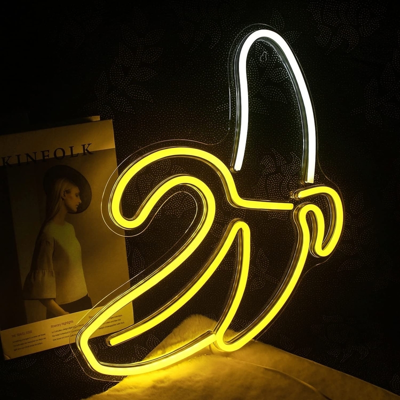 Gepersonaliseerde bananen LED neon bord wand decoratie voor nacht licht Levensduur 50000 uur