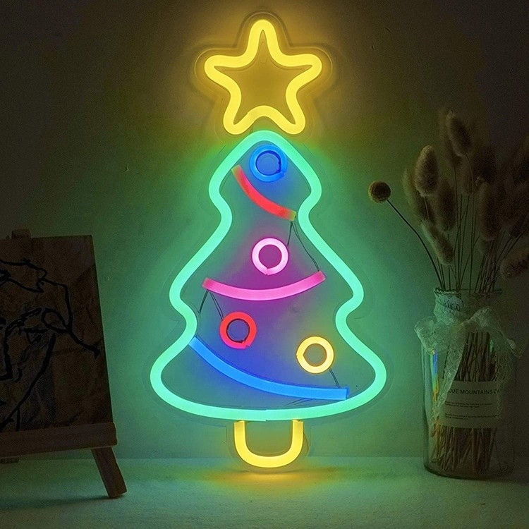 Gepersonaliseerde kerstboom neon teken licht voor feest decoraties Helder en feestelijk