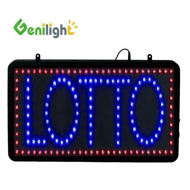 Originele Genilight Indoor 56*33cm Super Helderheid Custom LED LOTTO Open Display LED Sign