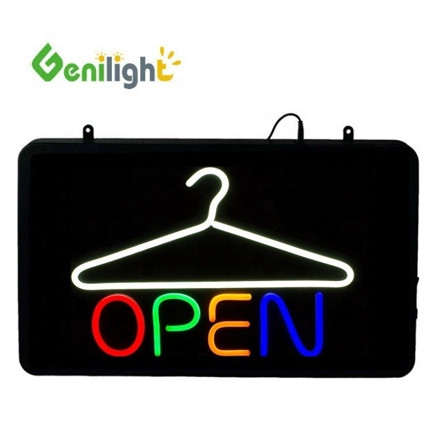 Genilight Custom 56*33cm LED Open Neon Sign voor Kledingwinkel RGB Type OEM