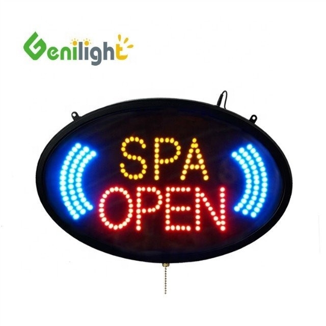 ABS Open-Mold Custom Indoor Animation Led Open Sign voor Salon/Waxing/Spa/Nails Store