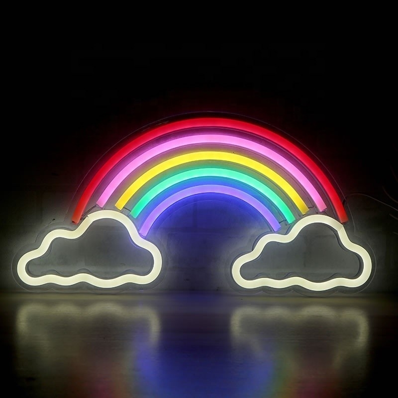 Neon Rainbow Light LED Wand Decor Art Sign voor Huis Slaapkamer Lounge Kantoor 5V Spanning