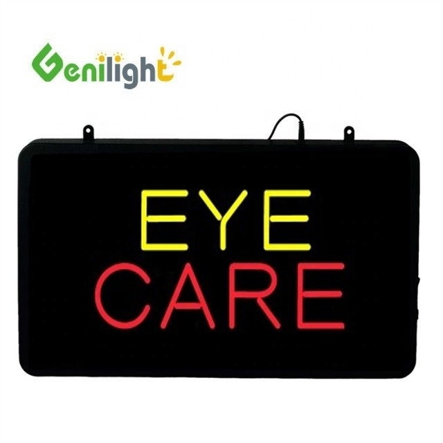 Gepersonaliseerd Acryl Front Board Genilight LED Neon Sign voor oogverzorging 22 * 13 inch CE RoHS