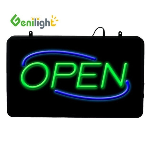 Veelkleurig LED open winkelbord Helder oog-vangend voor zakelijke promotie