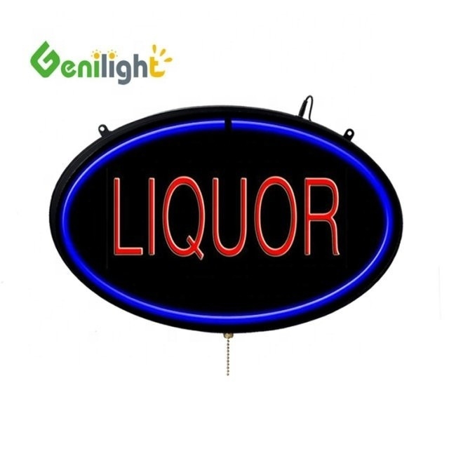 High Pixel Density LIQUOR LED Neon Sign voor winkel DC12V Outframe ABS Open-Mold